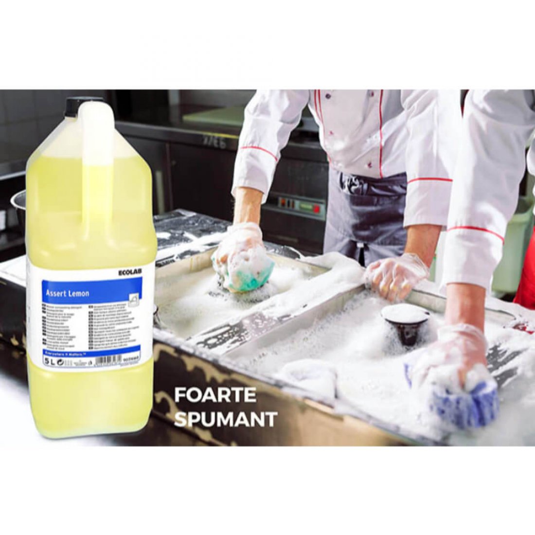 Detergent Concentrat de Vase Ecolab Assert Lemon, 5L, Detergent